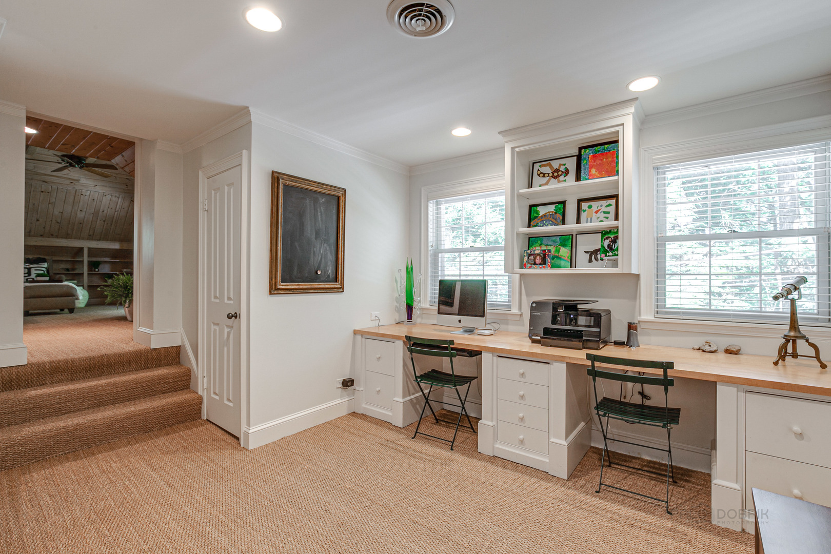 1199 Edgewood Road Lake Forest, IL 60045 - Photo 22 of 36 a view of a workspace with furniture and a window