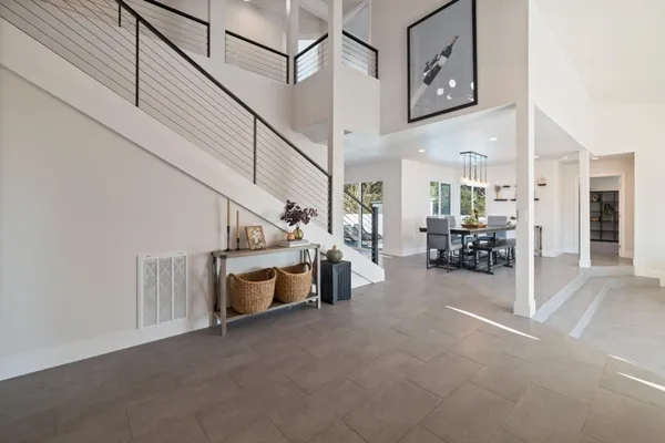 a view of a house with a swimming pool