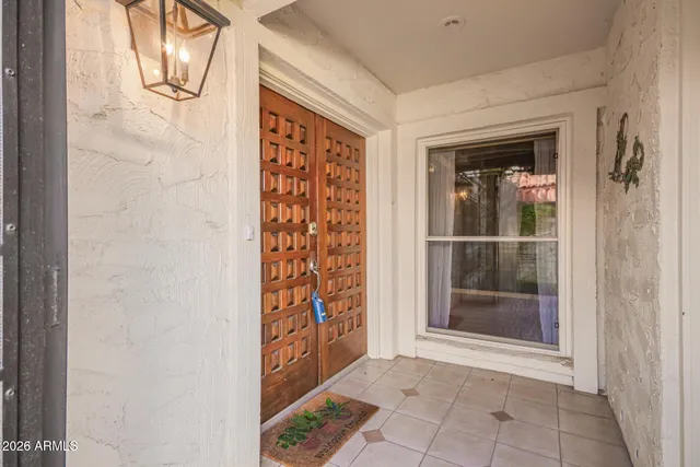 a view of front door