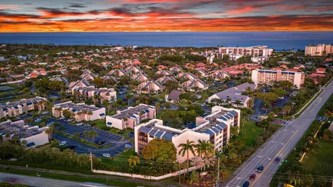 a view of a city with ocean view