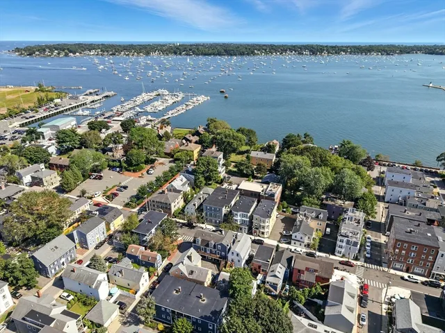 an aerial view of a city