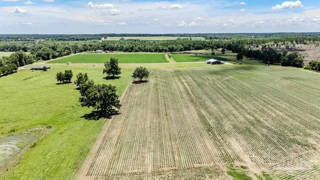 a view of a swimming pool and a yard