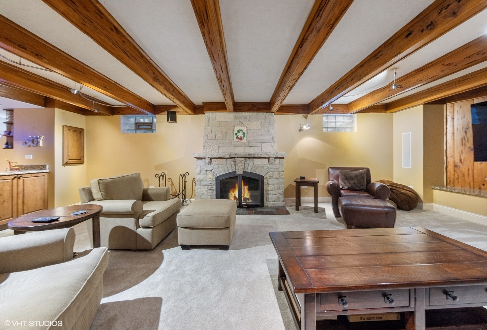 1435 Monroe Avenue River Forest, IL 60305 - Photo 28 of 38 a living room with furniture and a fireplace