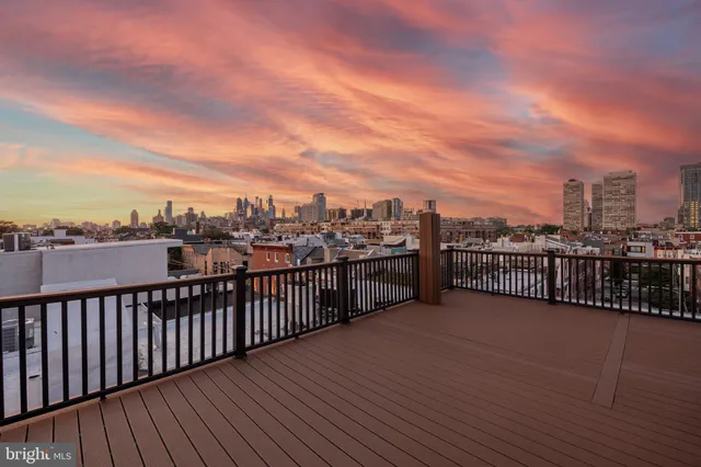 a view of a city and building