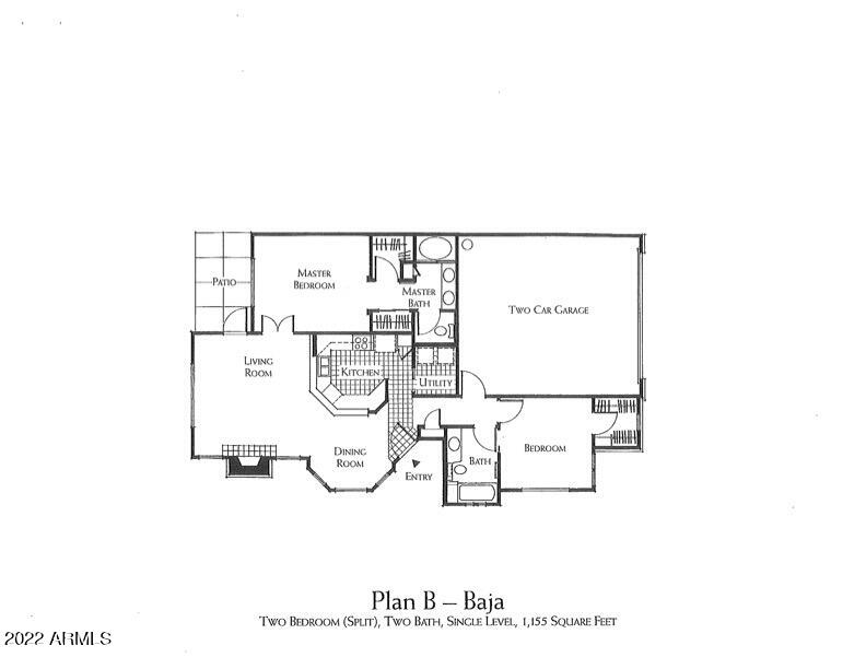 9065 East Gary Road, Unit 105 Scottsdale, AZ 85260 - Photo 32 of 32 Arroyo Madera Floor Plan- B-Baja