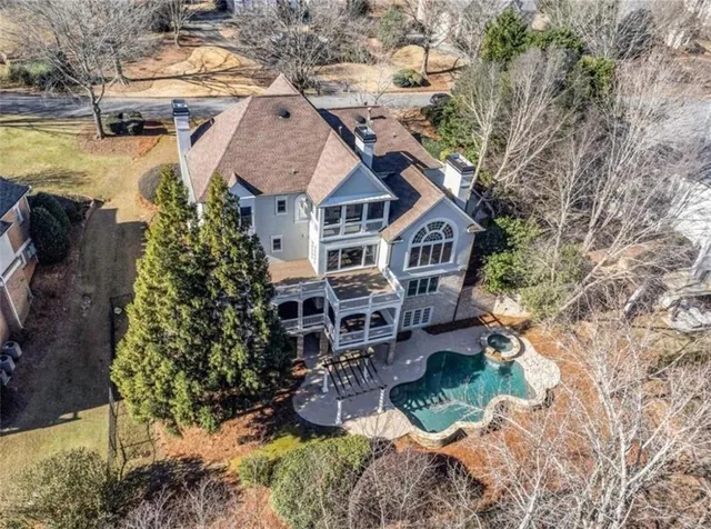 a bird view of house