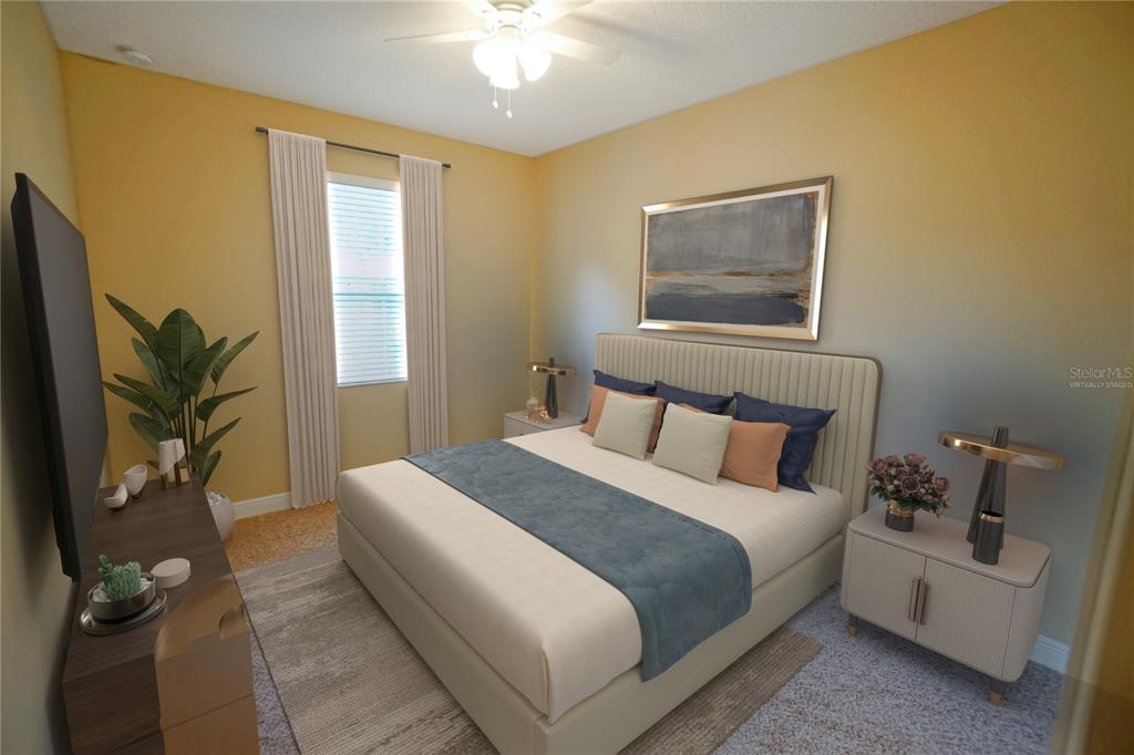 3525 West Ballast Point Boulevard Tampa, FL 33611 - Photo 8 of 25 a bedroom with a bed and a potted plant