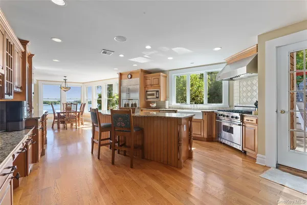 a bedroom with a bed and a table in it