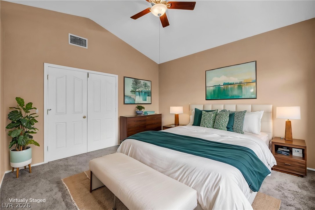1132 Castle Point Avenue Henderson, NV 89074 - Photo 5 of 59 Primary Upstairs Bedroom Virtually Staged