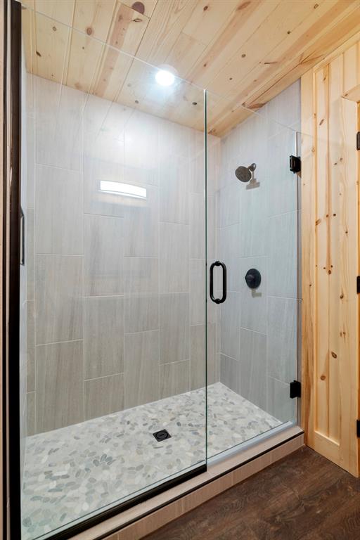 1205 Lakeside Drive Fort Towson, OK 74735 - Photo 18 of 38 a bathroom with a shower