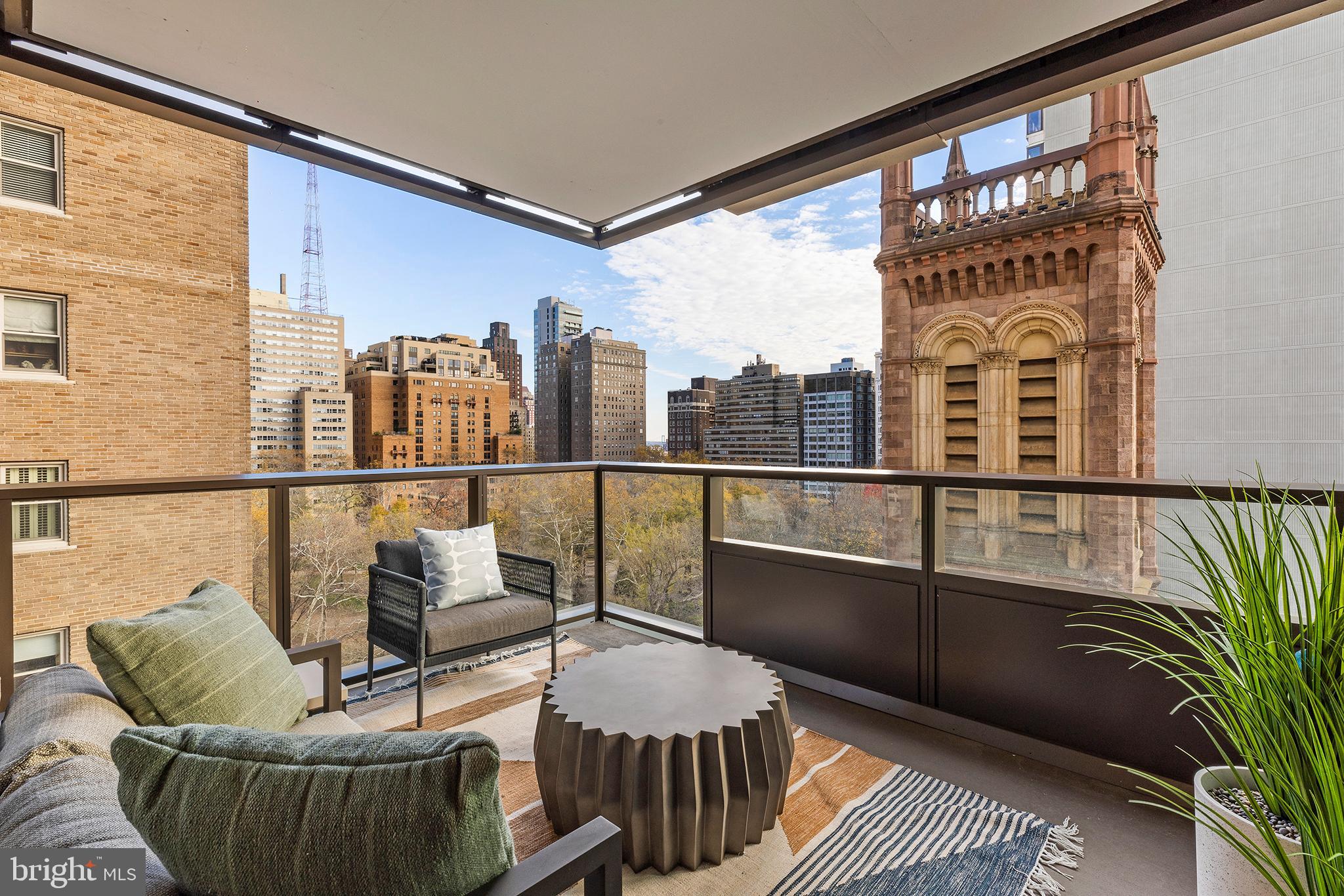 1909 Walnut Street, Unit 701 Philadelphia, PA 19103 - Photo 3 of 13 Largest balcony with views of Rittenhouse Square
