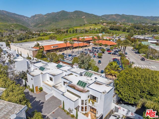 a view of city and mountain