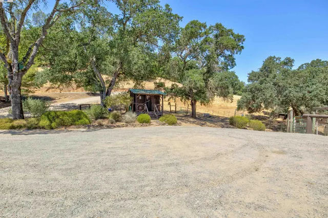 a view of a house with a yard and tree