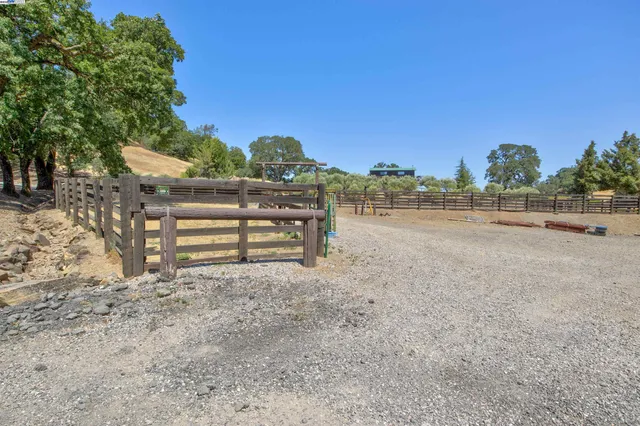 a view of a yard with an outdoor space