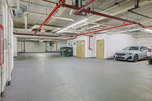 a view of a car garage