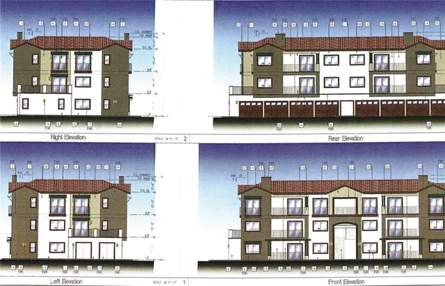 a front view of a building with glass windows