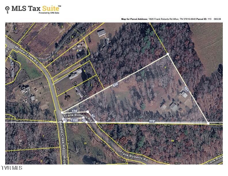 1820 Frank Roberts Road Afton, TN 37616 - Photo 63 of 63 CRS Data - Property Map for 1820 Frank R