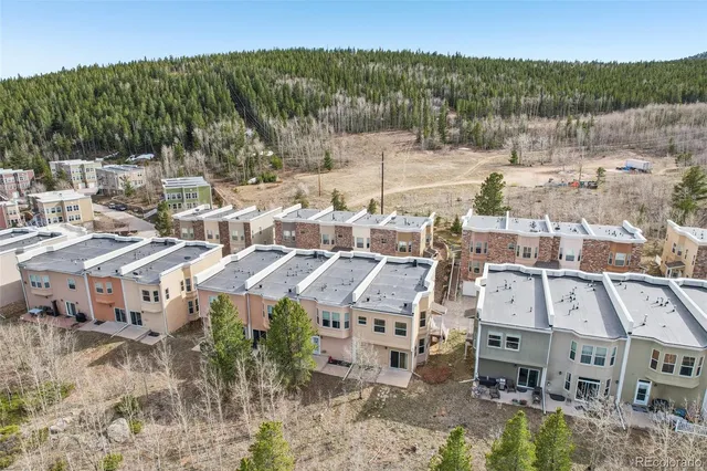 an aerial view of multiple house