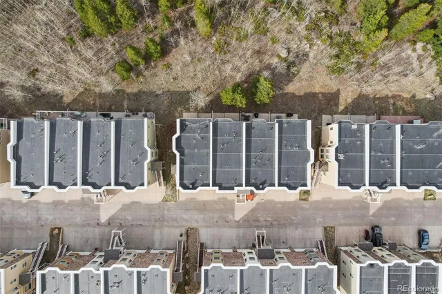 a picture of city view with lots of trees