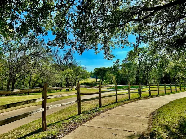 a view of a garden with an outdoor space