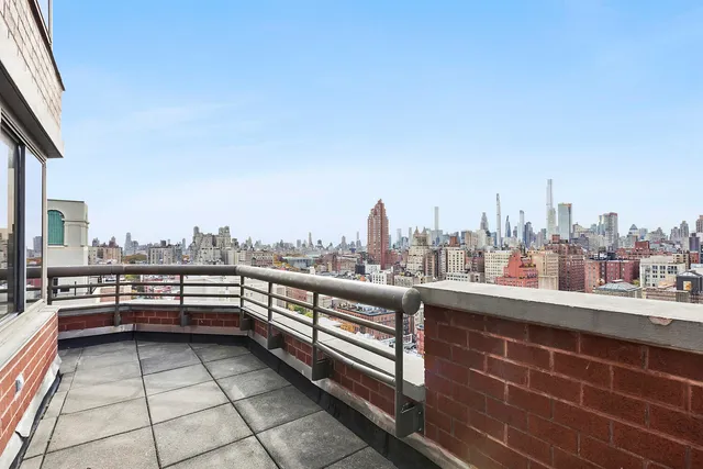 a view of a city from a terrace