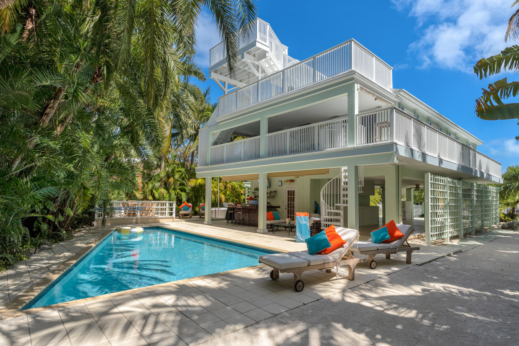 79 Jean La Fitte Drive Key Largo, FL 33037 - Photo 12 of 62 Poolside view to house