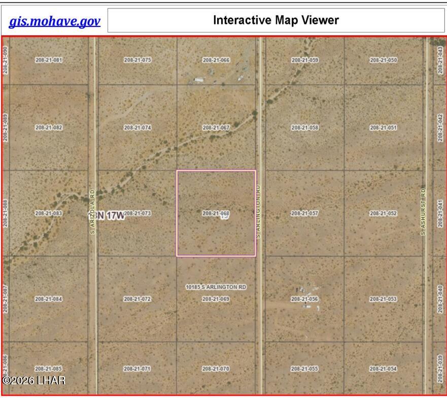 0 Arlington Road Yucca, AZ 86438 - Photo 17 of 18 GIS Aerial View of lot parcel.