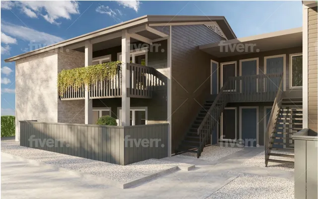 a front view of a house with a garage