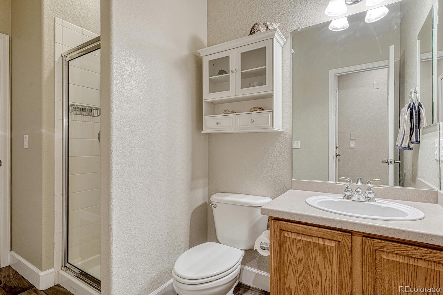 12350 Turquoise Terrace Street Castle Pines, CO 80108 - Photo 12 of 50 a bathroom with a sink a toilet and mirror