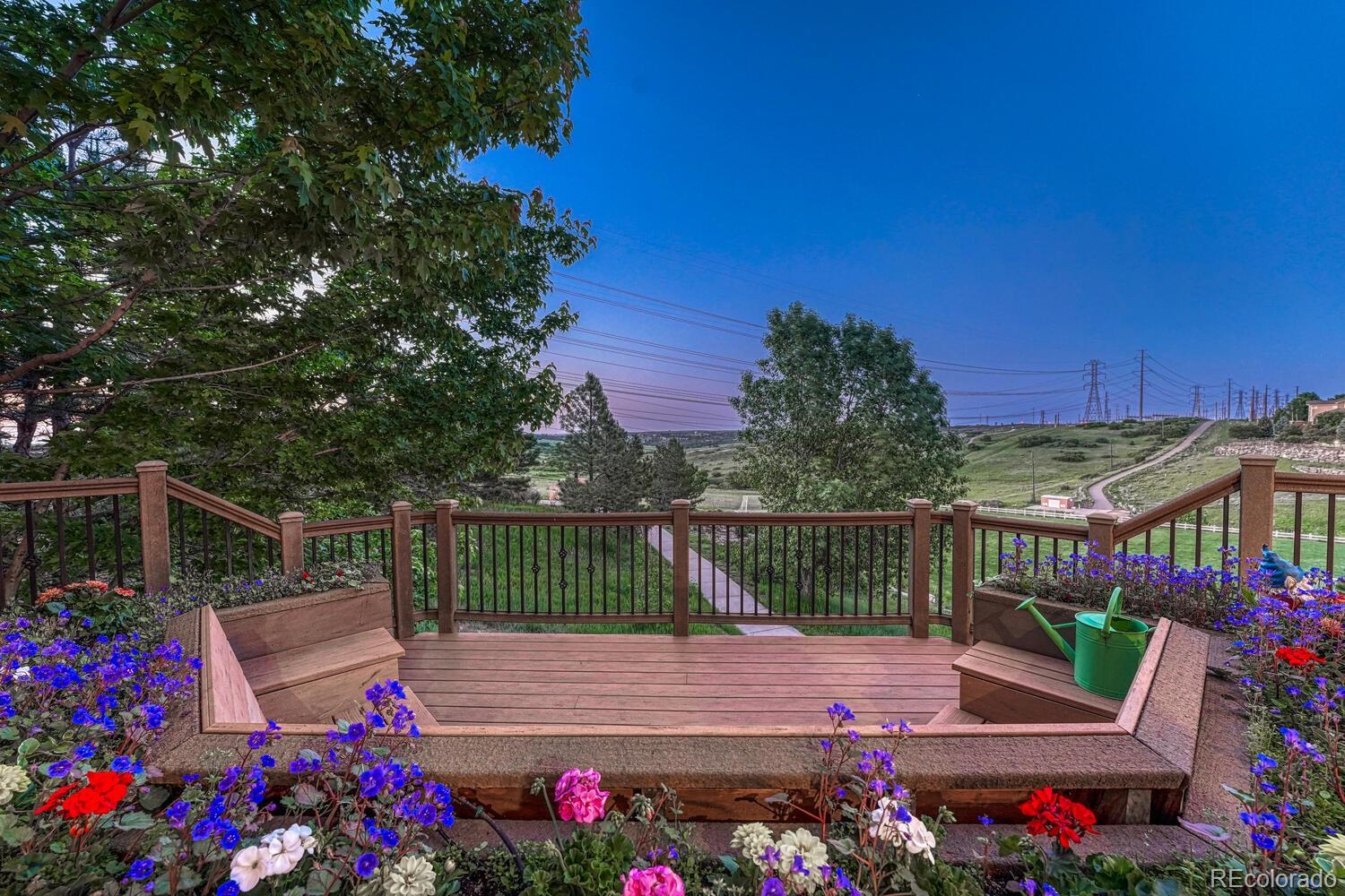 12350 Turquoise Terrace Street Castle Pines, CO 80108 - Photo 38 of 50 a view of street with flower and trees