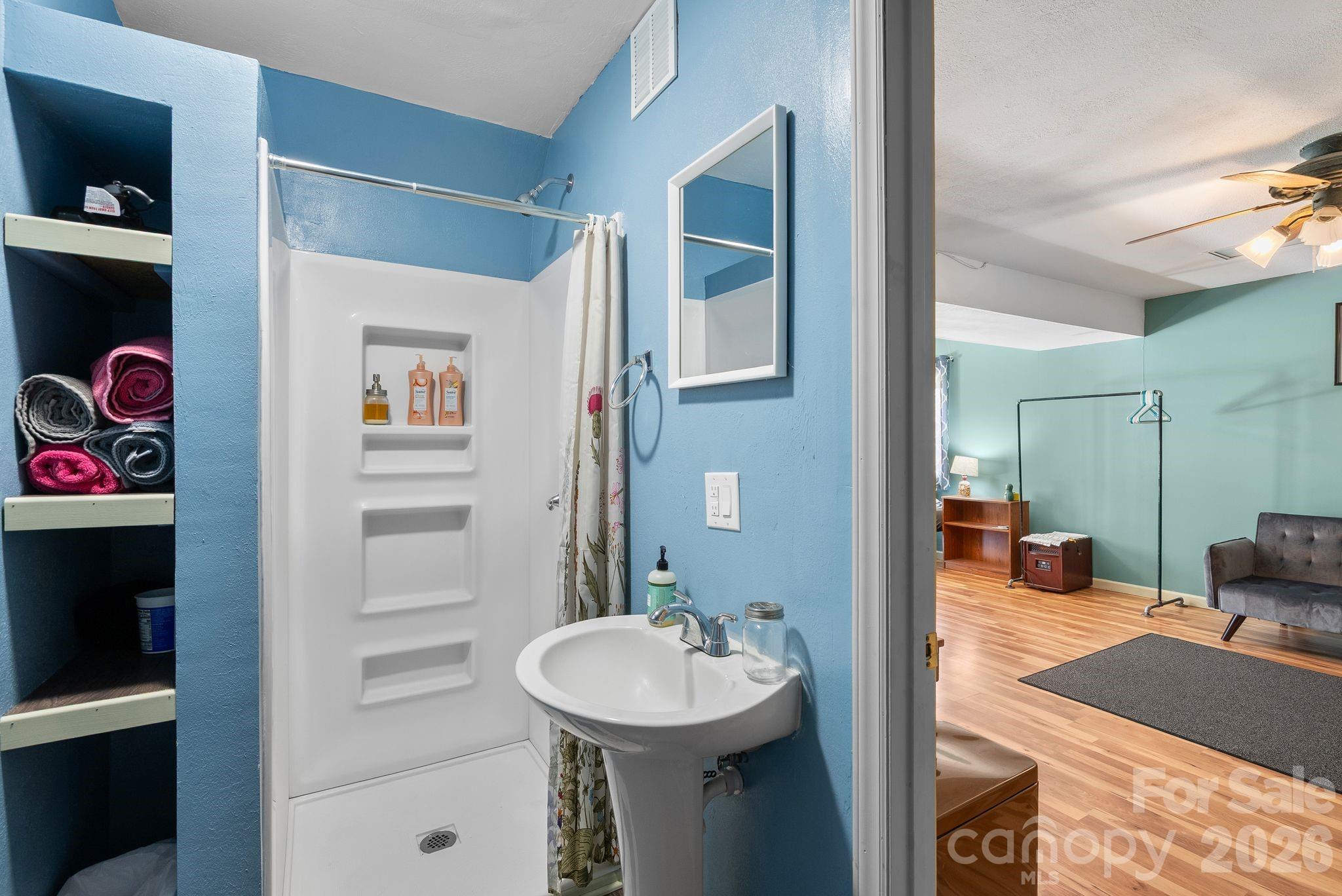 10 Gentry Branch Road Weaverville, NC 28787 - Photo 24 of 33 a bathroom with a sink and a mirror
