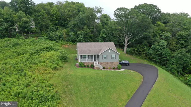 a aerial view of a house