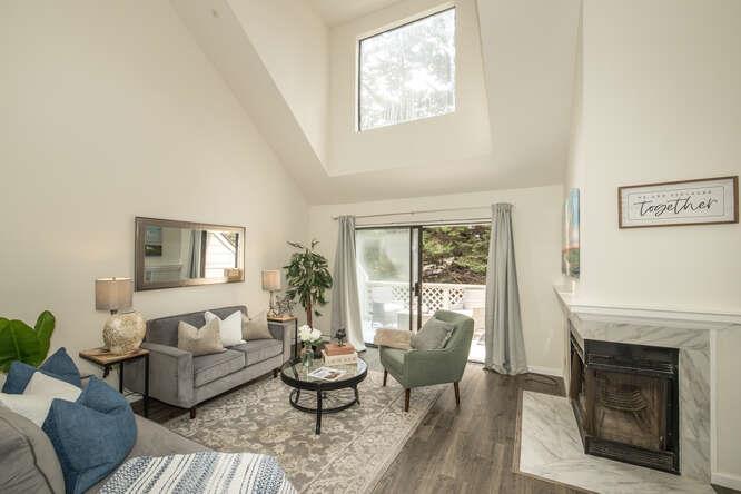 2601 Willowbrook Lane, Unit 6 Aptos, CA 95003 - Photo 12 of 43 a living room with furniture and a fireplace