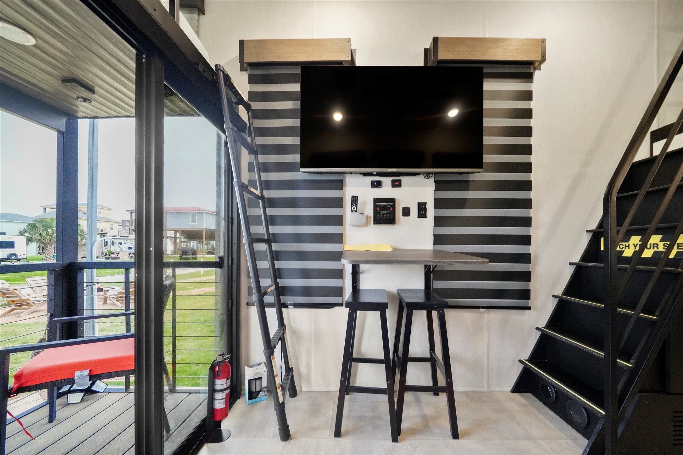 1845 Oleander Crystal Beach, TX 77650 - Photo 12 of 28 a living room view with furniture and a flat screen tv