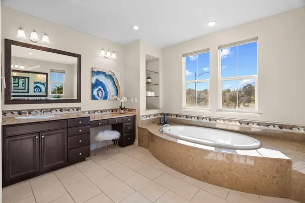 a view of a backyard with green space