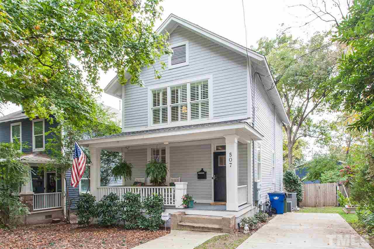 507 Adams Street Raleigh, NC 27605 - Photo 1 of 30 front view of a house with a porch