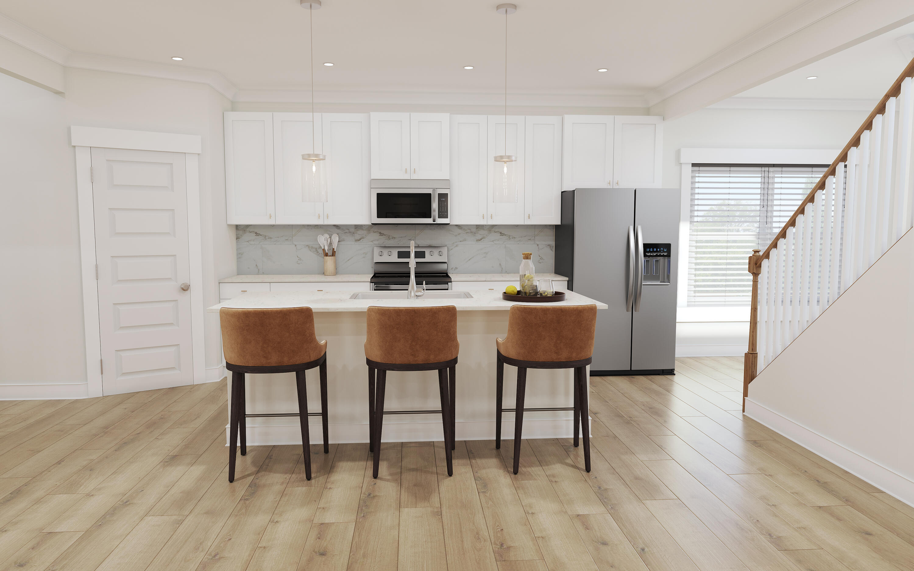 41 Sweetclover Street Freeport, FL 32439 - Photo 4 of 35 a kitchen with stainless steel appliances a dining table chairs microwave and sink