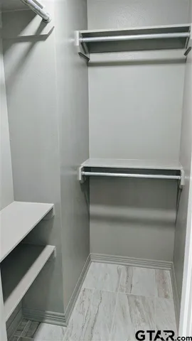 a close view of closet