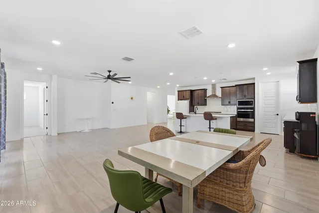 a view of a balcony and ocean view