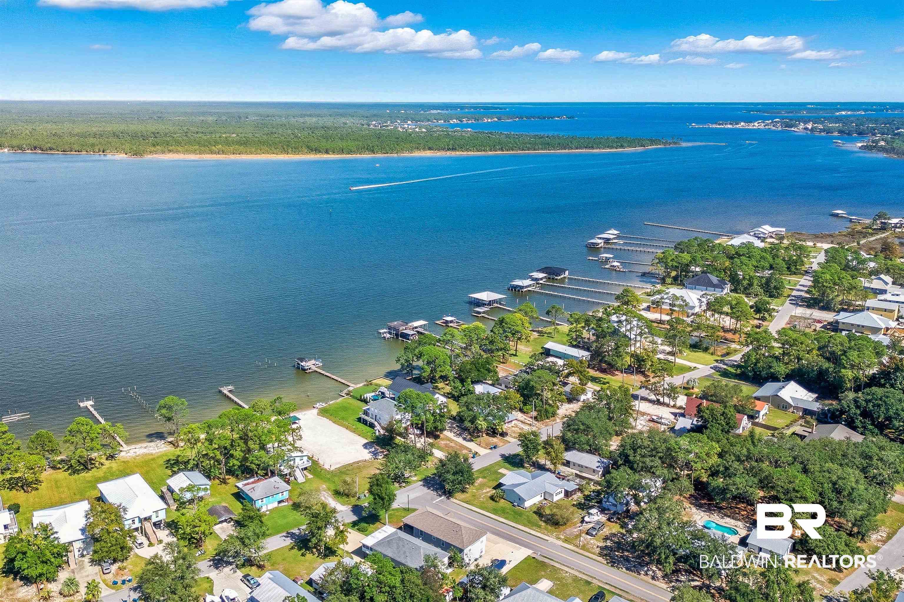 5310 Pine Road Orange Beach, AL 36561 - Photo 42 of 46 Aerial overview of property's location featuring nearby suburban area and a nearby body of water