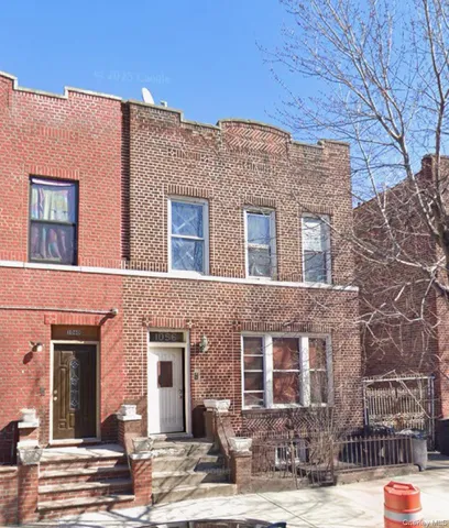 a front view of a building