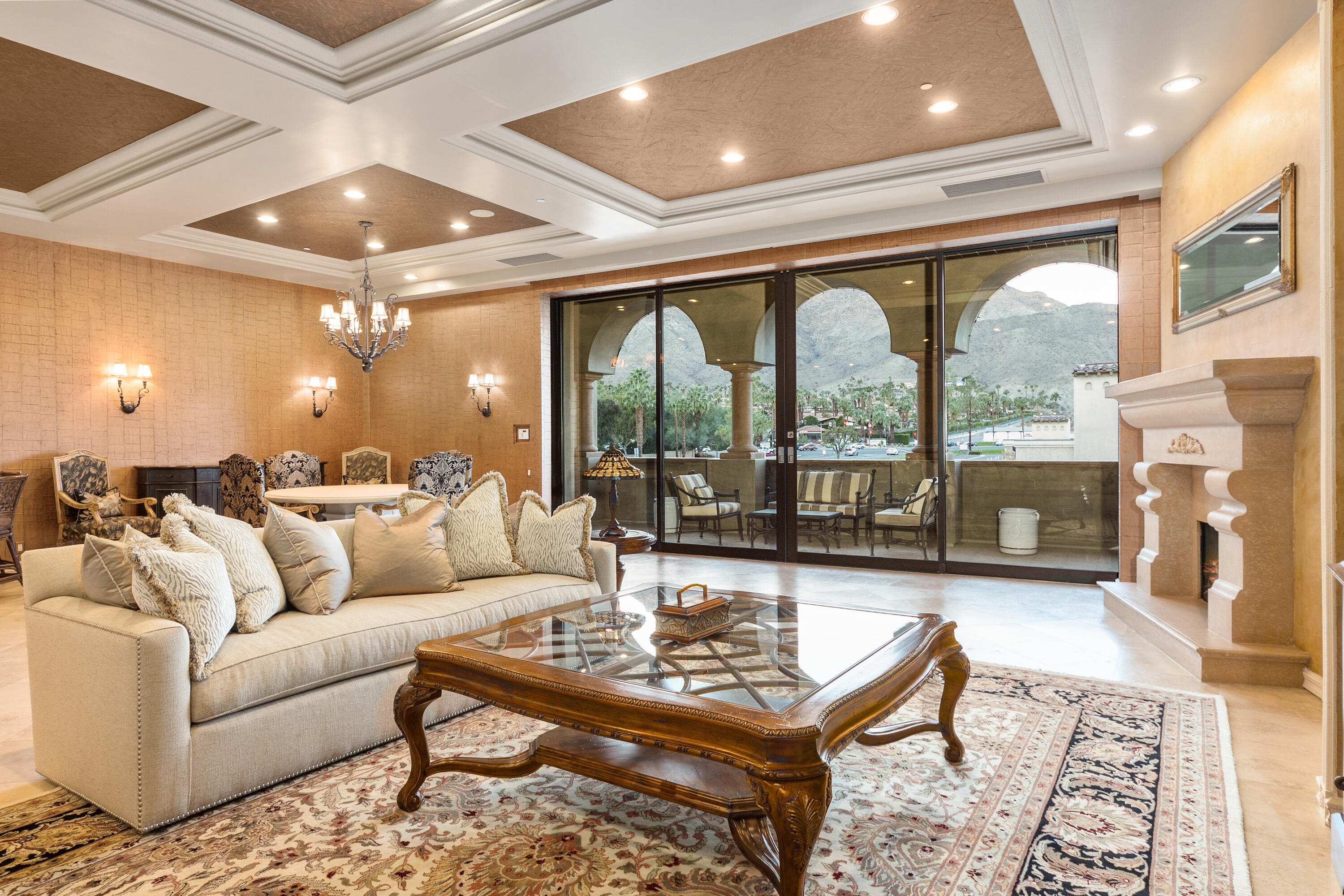 217 Via Veneto Rancho Mirage, CA 92270 - Photo 15 of 66 a living room with furniture and a large window