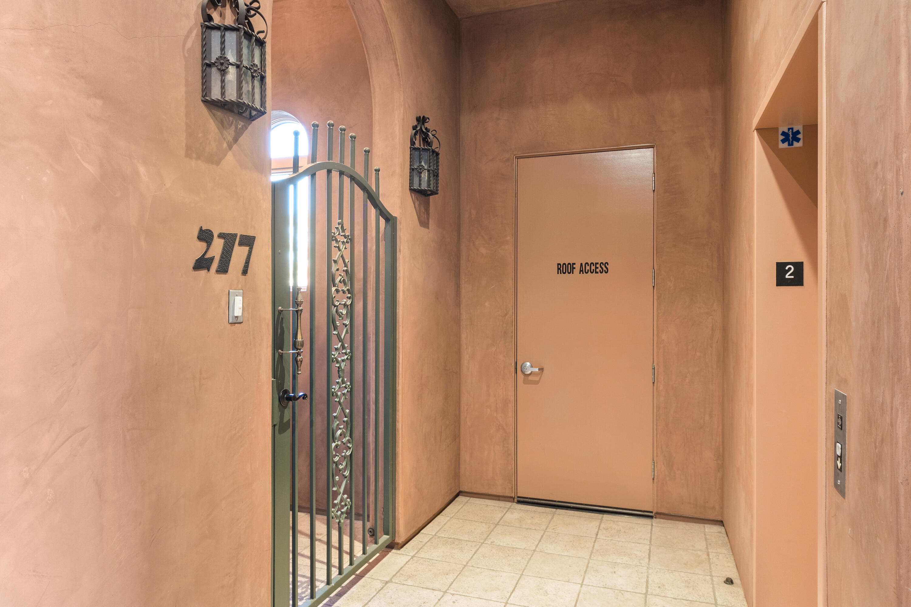 217 Via Veneto Rancho Mirage, CA 92270 - Photo 39 of 66 a view of a hallway with a elevator