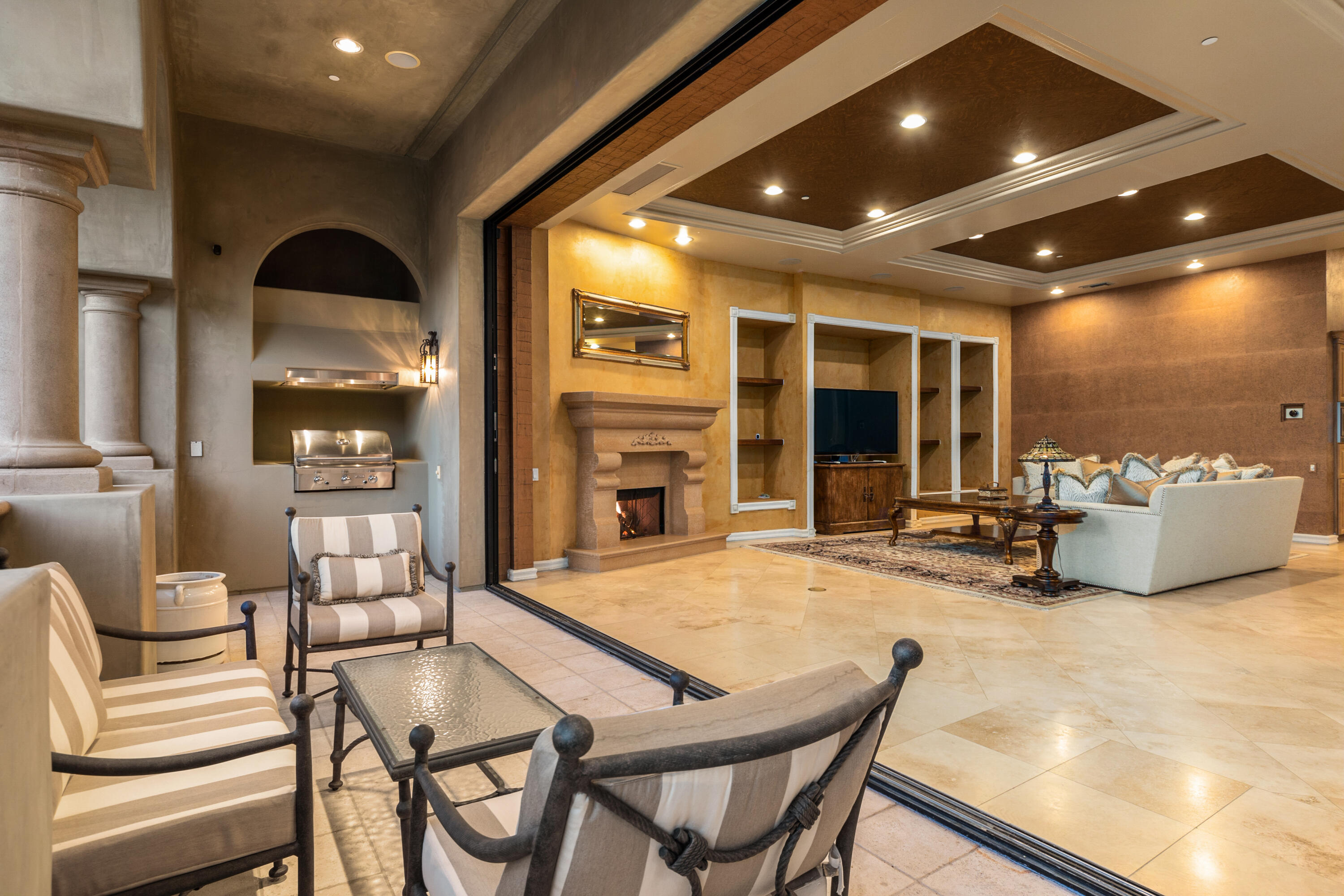 217 Via Veneto Rancho Mirage, CA 92270 - Photo 9 of 66 a view of a dining room with furniture and chandelier