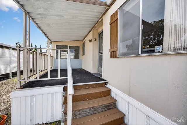 a view of a door of the house
