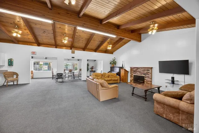 a projector room with furniture