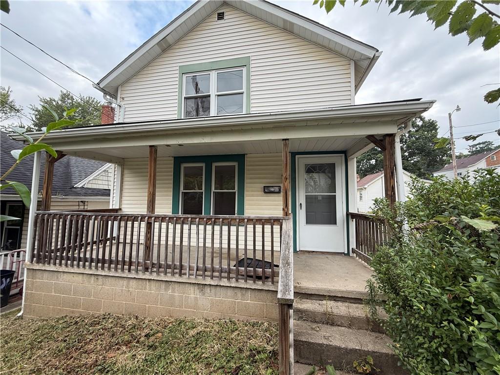 a front view of a house with entryway