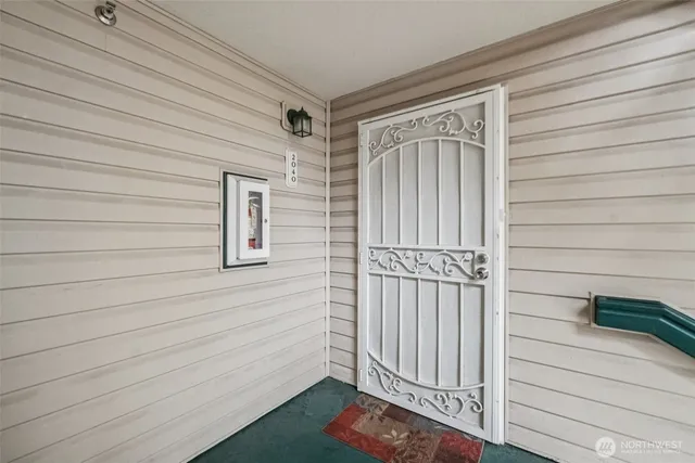 a view of front door