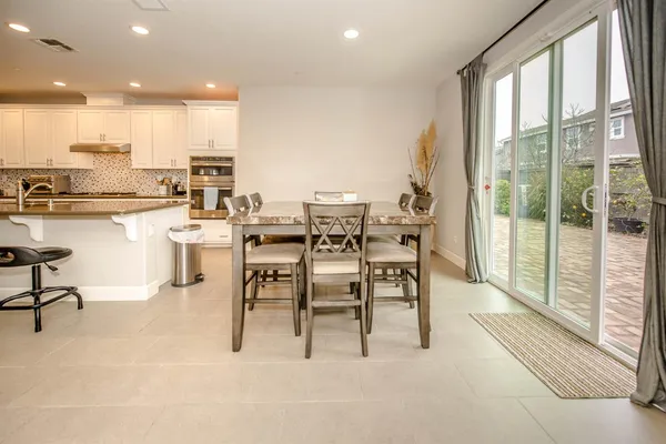 a view of a dining room kitchen counter top space
