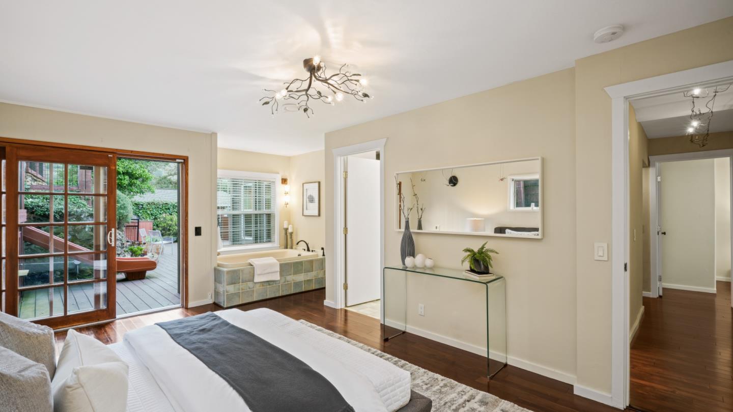 338 Kings Road Brisbane, CA 94005 - Photo 42 of 53 a bedroom with a balcony a bed and a view of bedroom